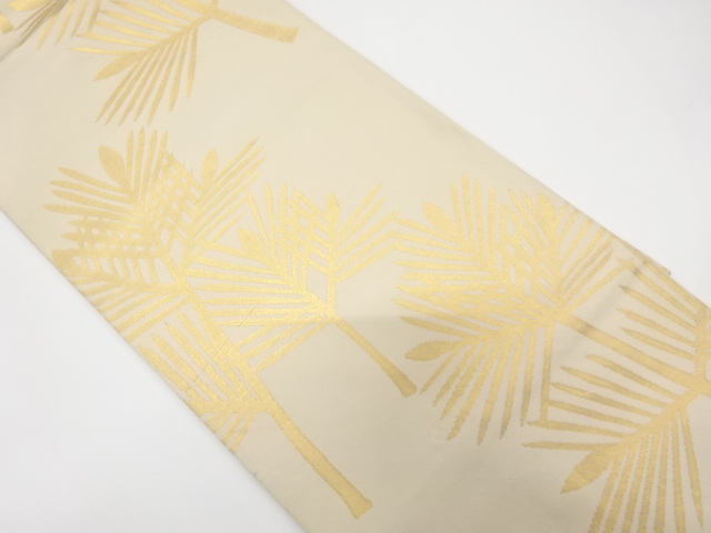JAPANESE KIMONO / ANTIQUE FUKURO OBI / SILK / WOVEN YOUNG PINE